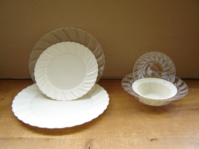 Round clear or color flower plate