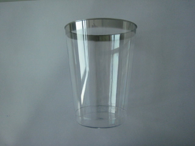 Drinking cup with silver rim
